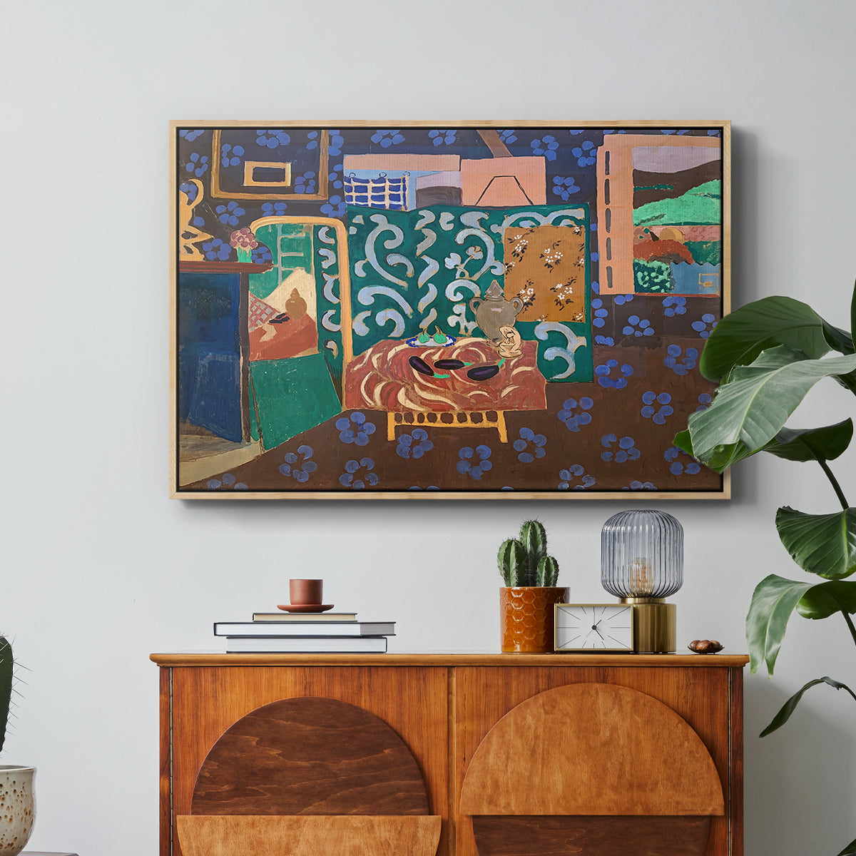Interior with Aubergines, 1911 - Floater Framed Canvas Print