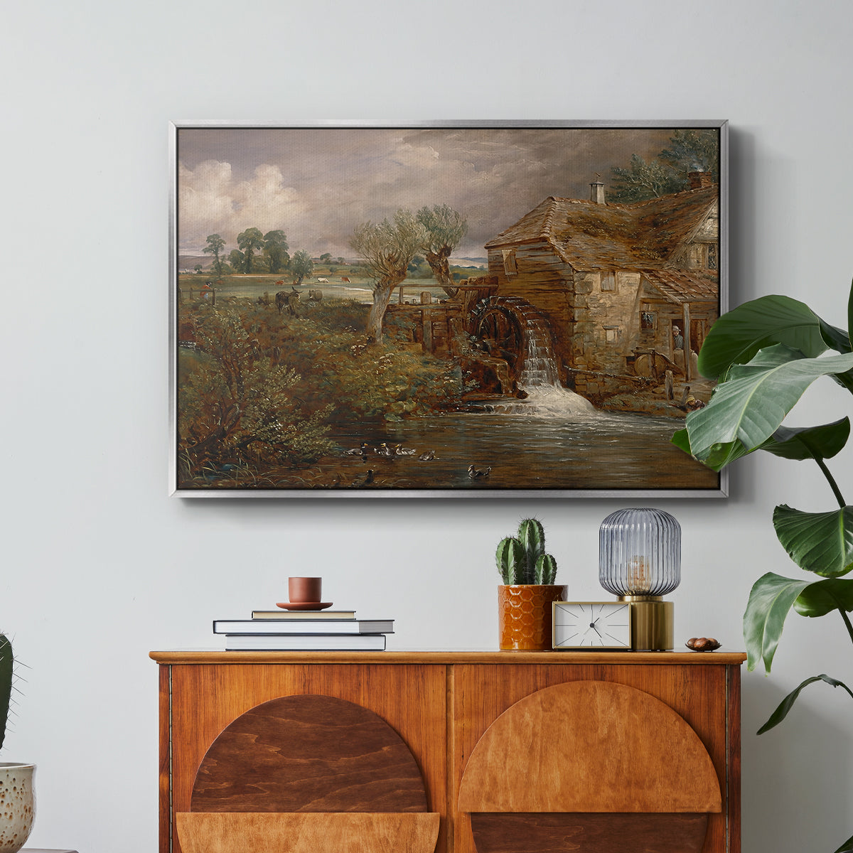 Parham Mill, Gillingham, 1826 - Floater Framed Canvas Print