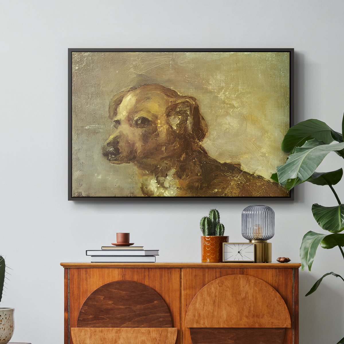 Cliper, the Artist's Dog, 1895 - Floater Framed Canvas Print