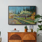 Orchard in Blossom, Bordered by Cypresses, 1888 - Floater Framed Canvas Print