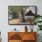 Danish Village Street with Woman and Milkman, 1880 - Floater Framed Canvas Print