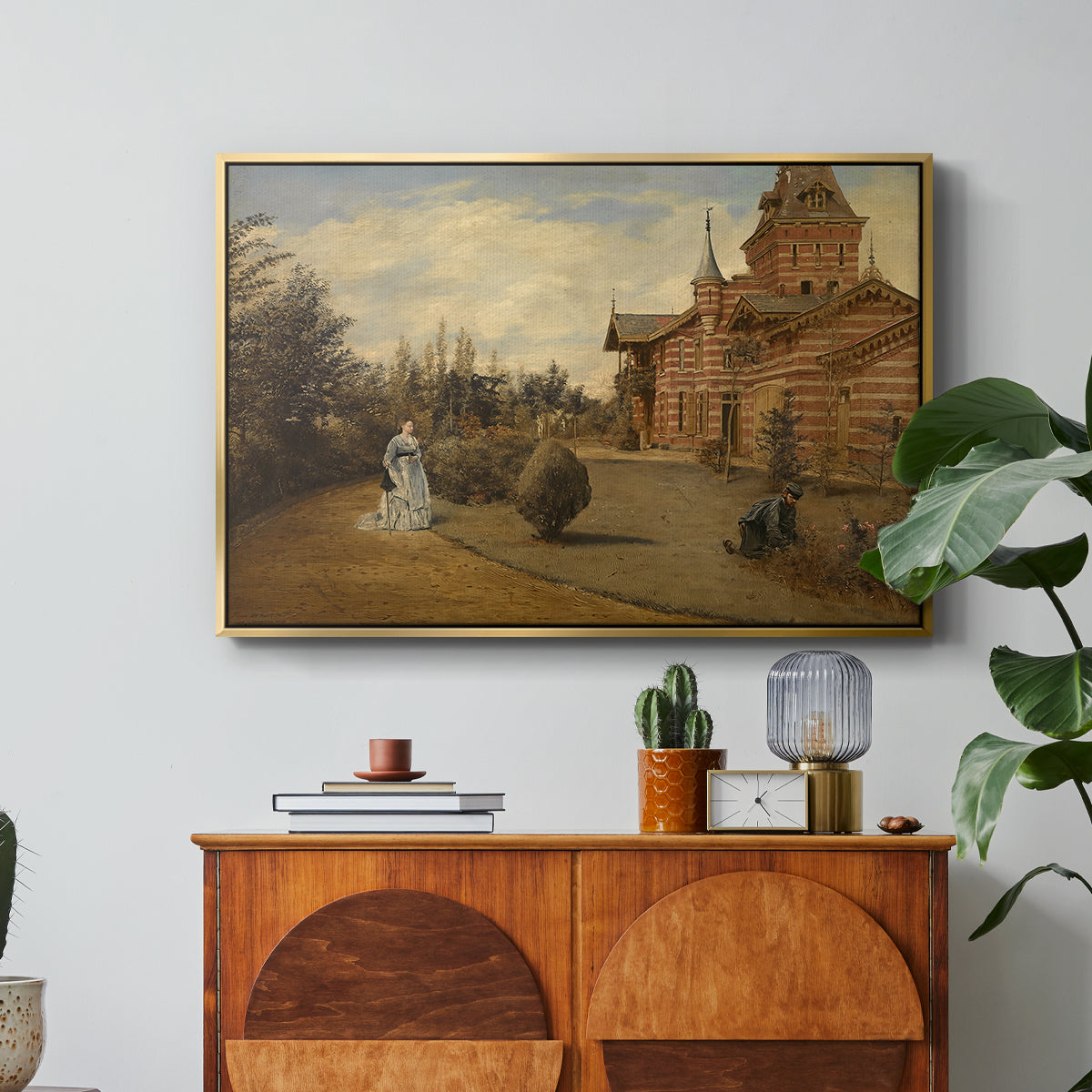 The Country House of Gustave Coûteaux, 1871 - Floater Framed Canvas Print