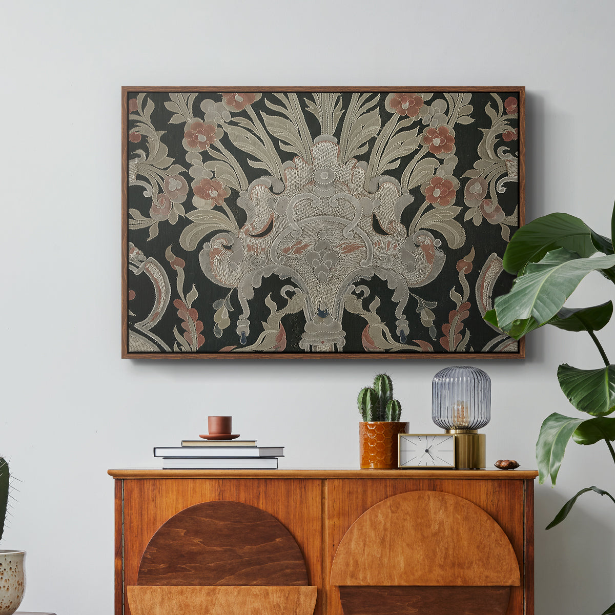 Hanging (Printed Textile), c. 18th Century - Floater Framed Canvas Print