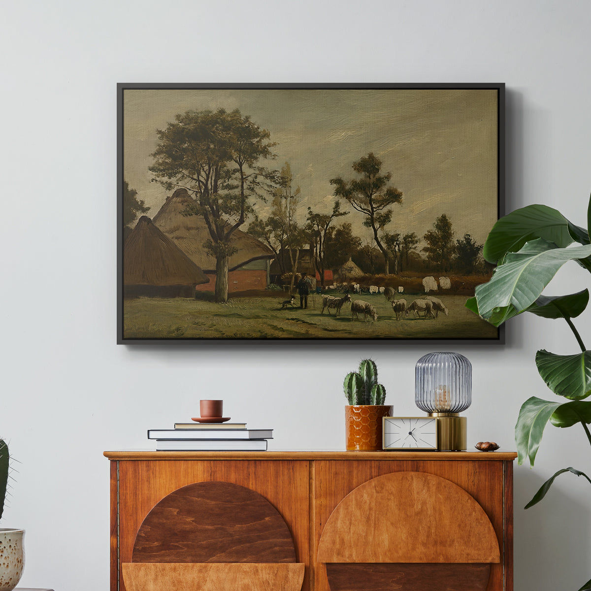 Farmhouse, c. 1865-1875 - Floater Framed Canvas Print