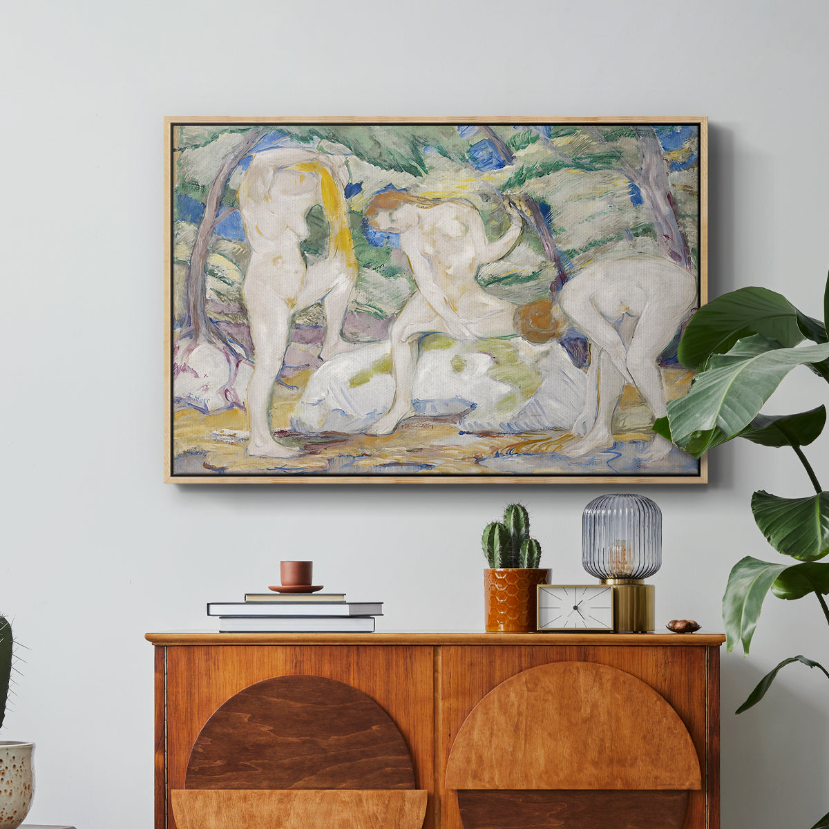 Bathing Women, 1910 - Floater Framed Canvas Print