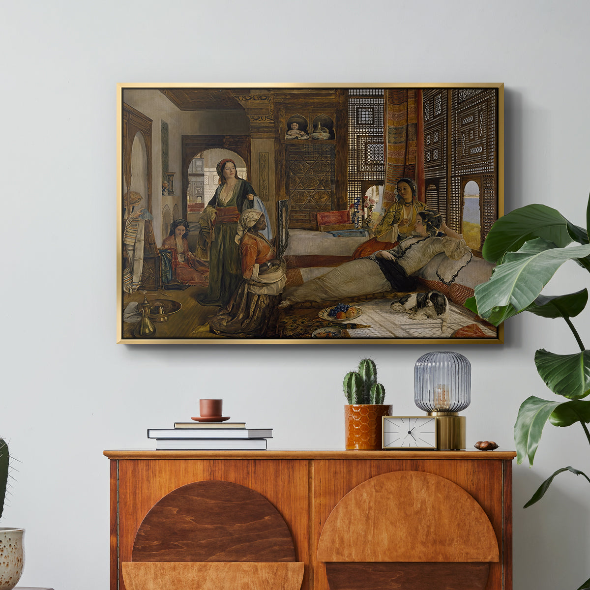 The Harem, 1876 - Floater Framed Canvas Print