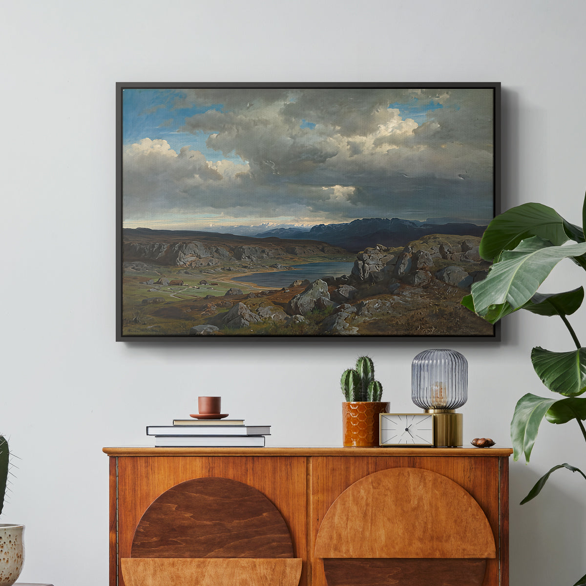 Norwegian Highlands, 1857 - Floater Framed Canvas Print