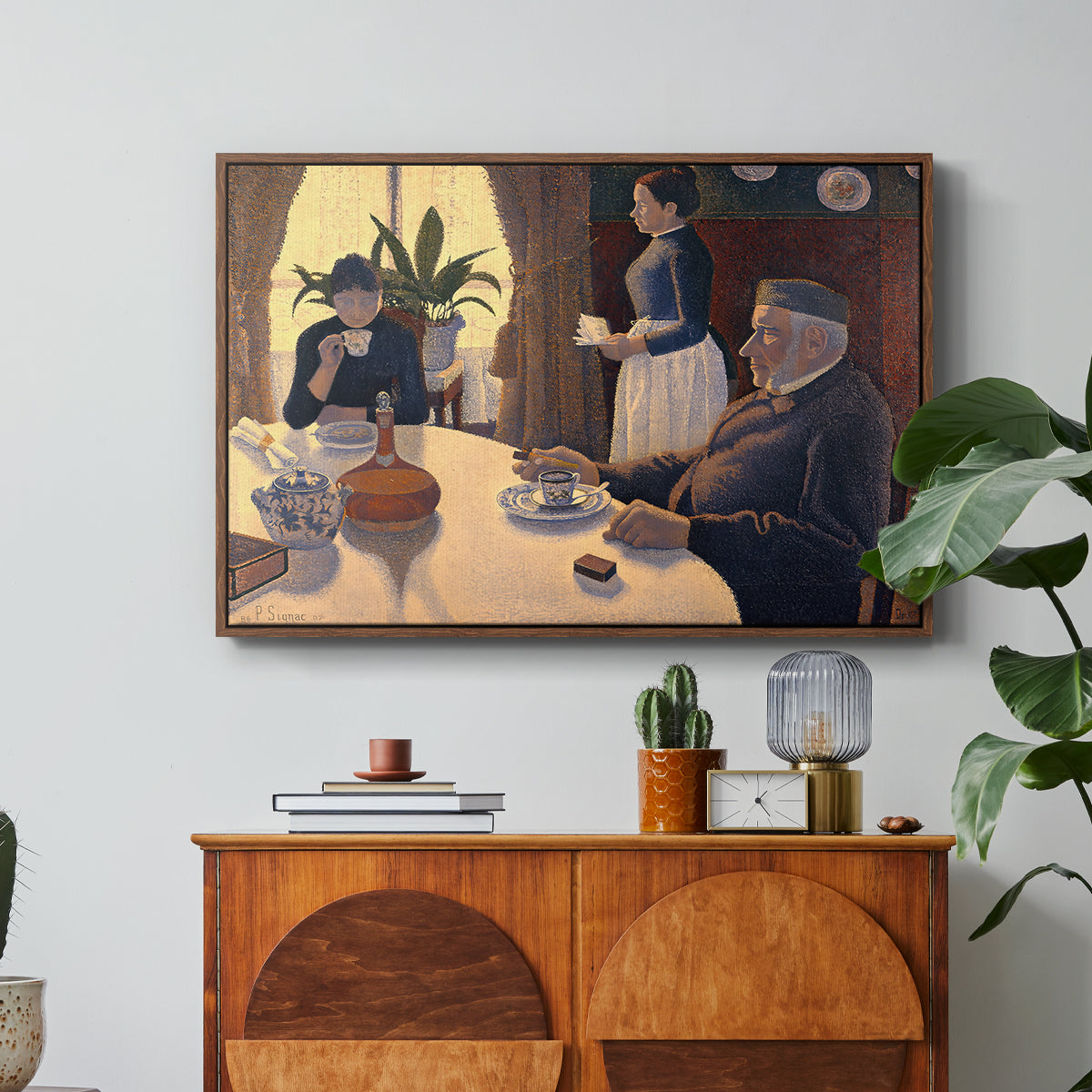 The Dining Room (Breakfast), 1886-1887 - Floater Framed Canvas Print