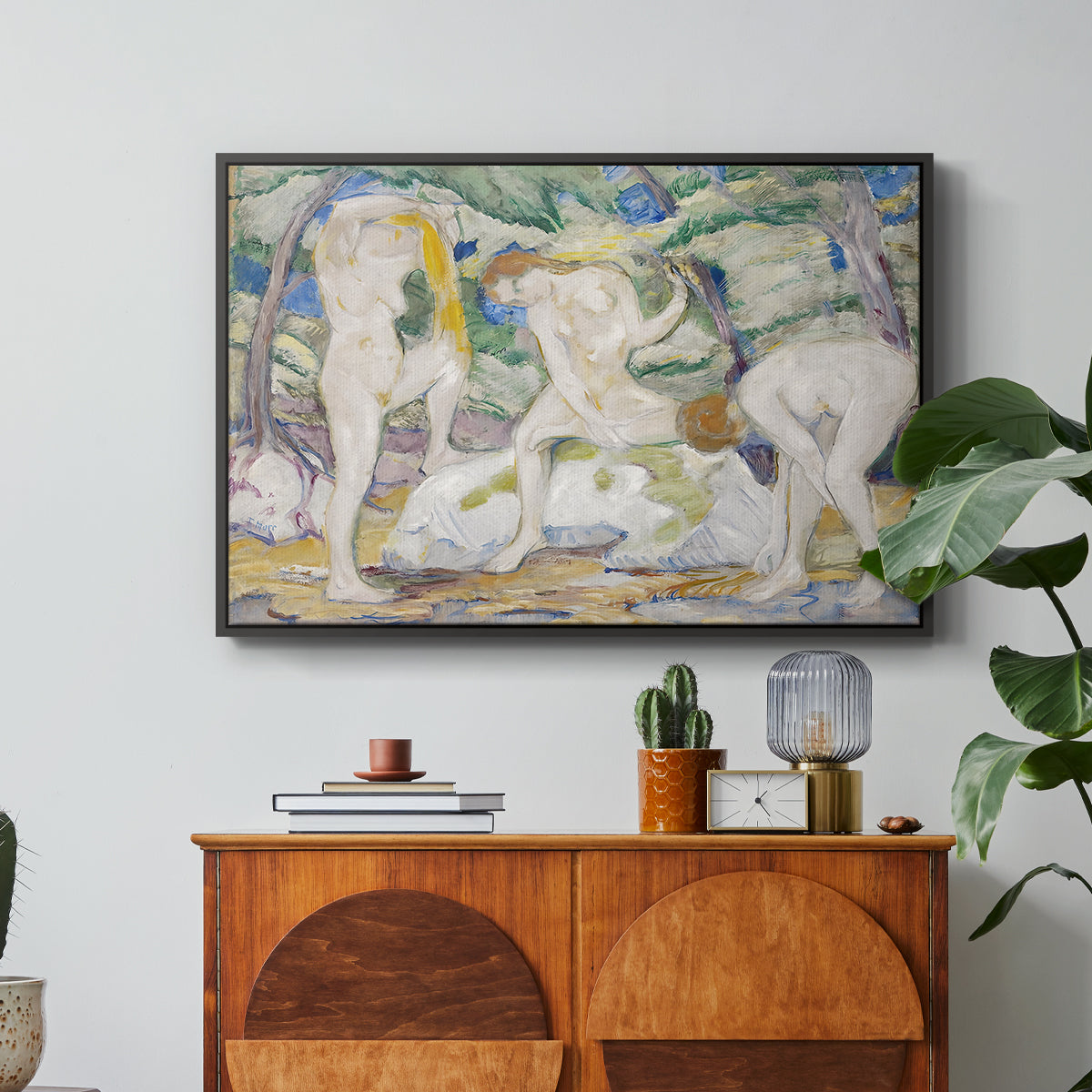 Bathing Women, 1910 - Floater Framed Canvas Print