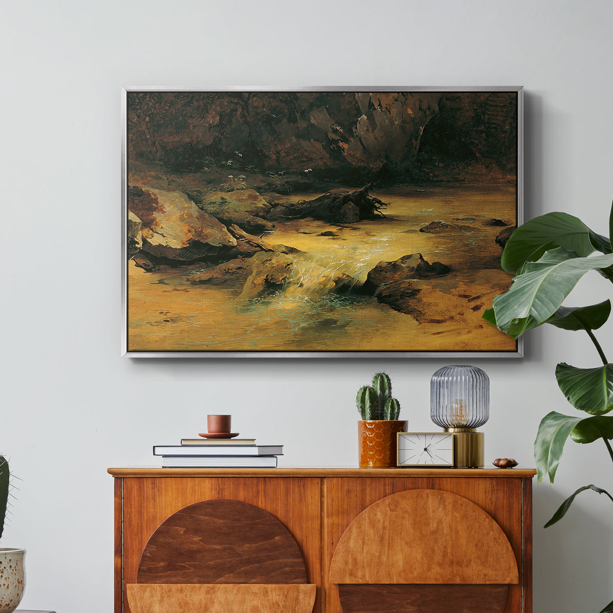 Wildbach (Wild Stream) - Floater Framed Canvas Print