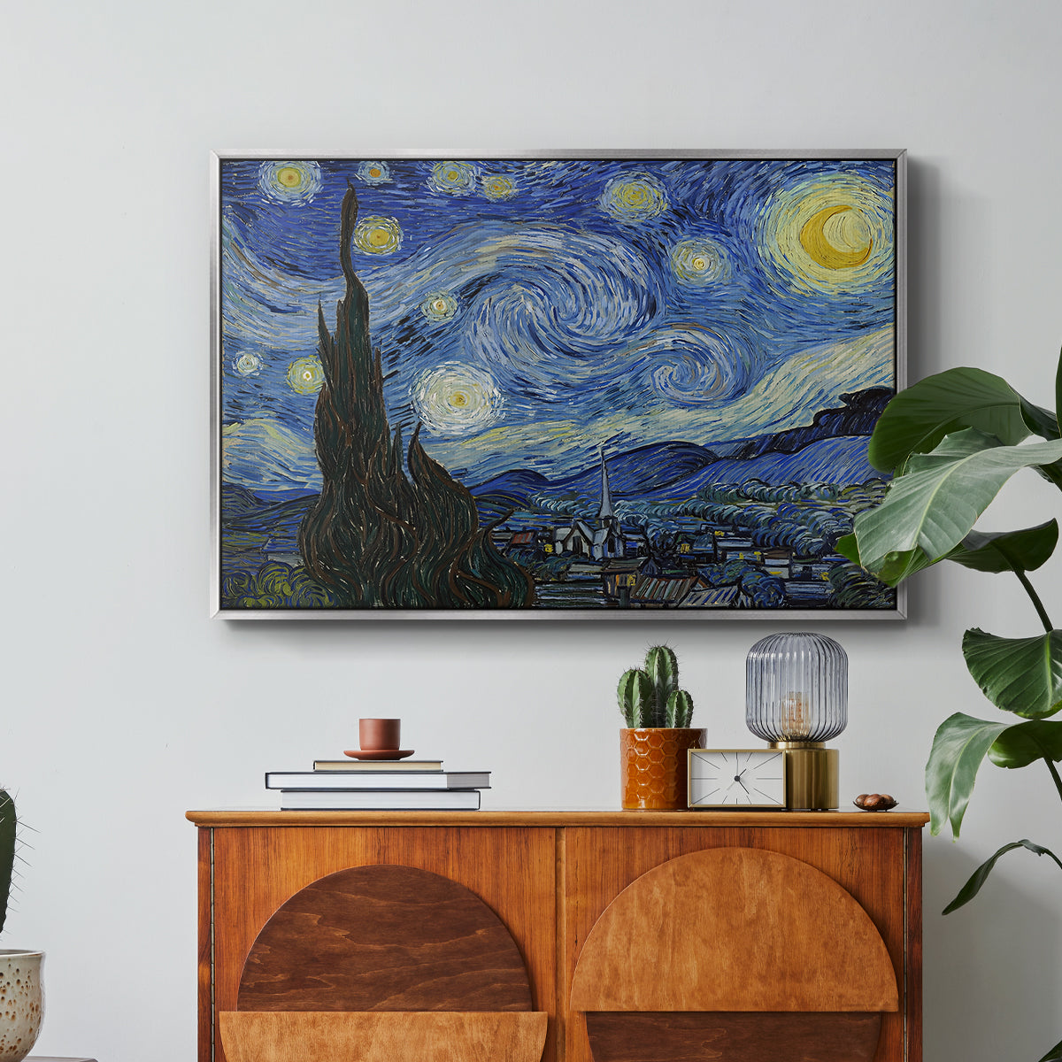 The Starry Night, 1889 - Floater Framed Canvas Print