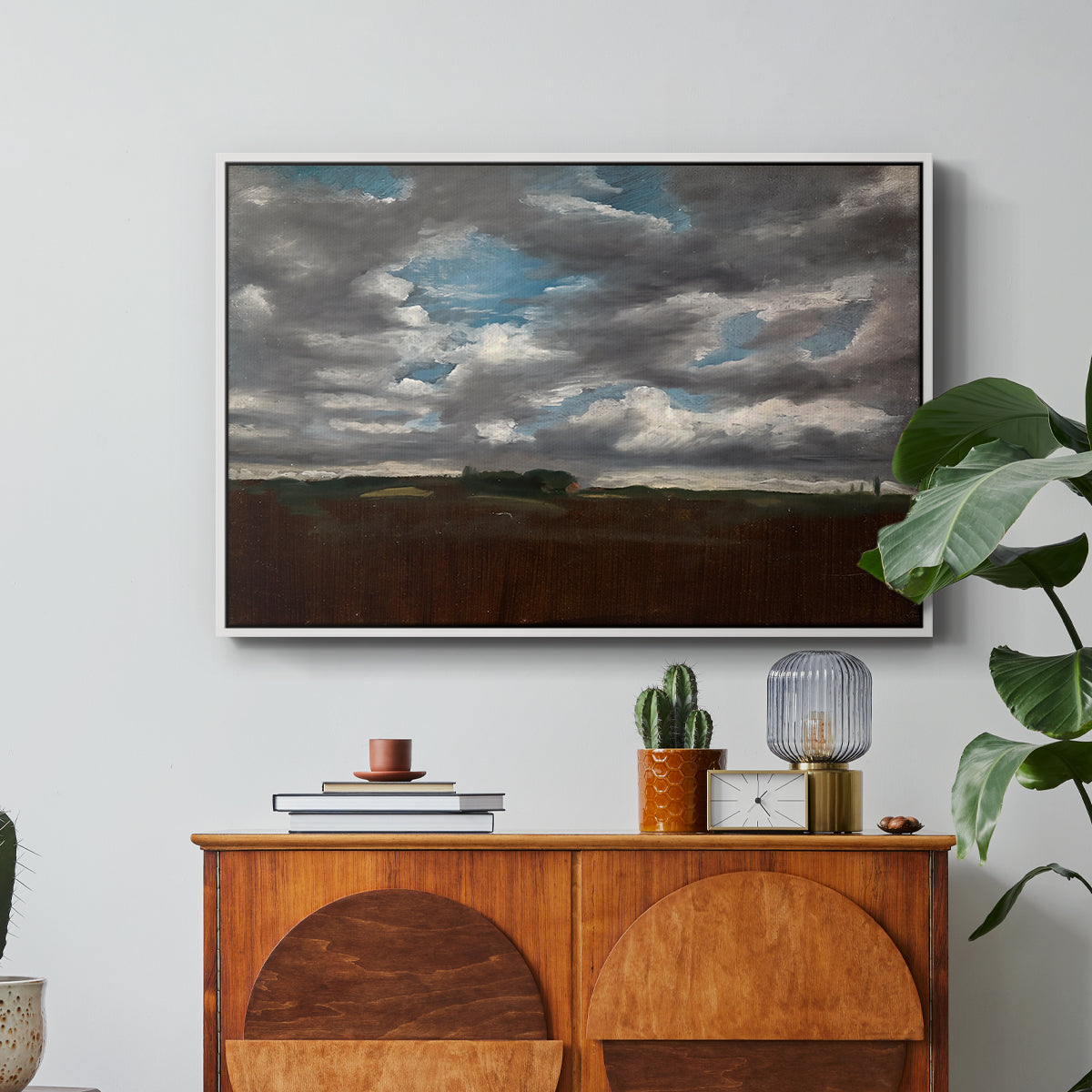 Extensive Landscape with Grey Clouds, c. 1821-1822 - Floater Framed Canvas Print