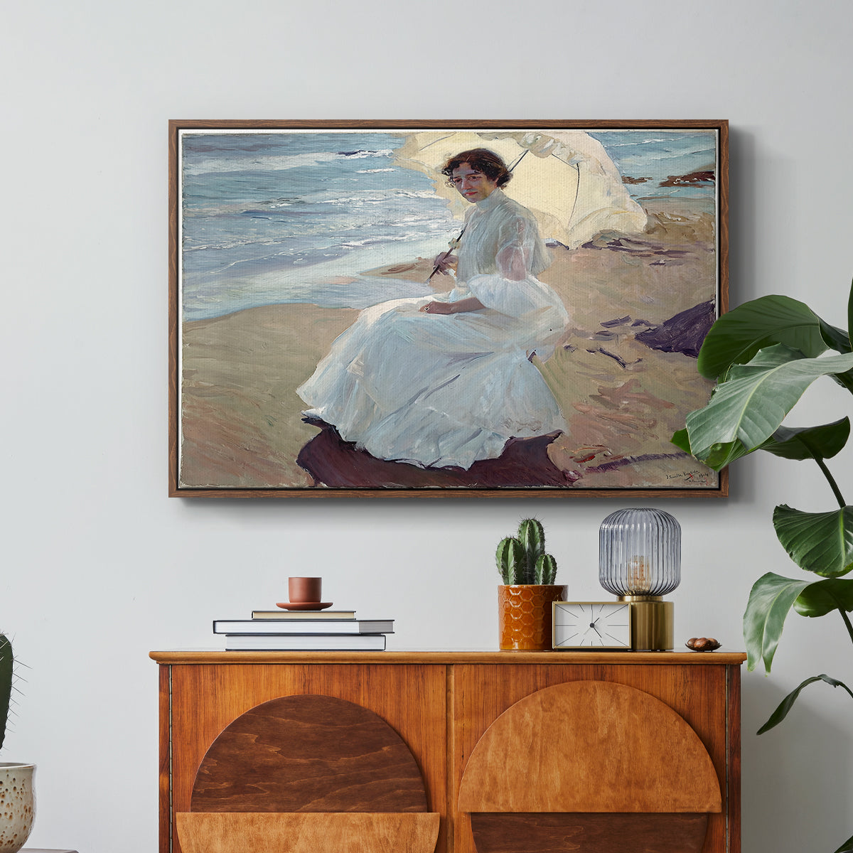 Clotilde on the Beach, 1904 - Floater Framed Canvas Print