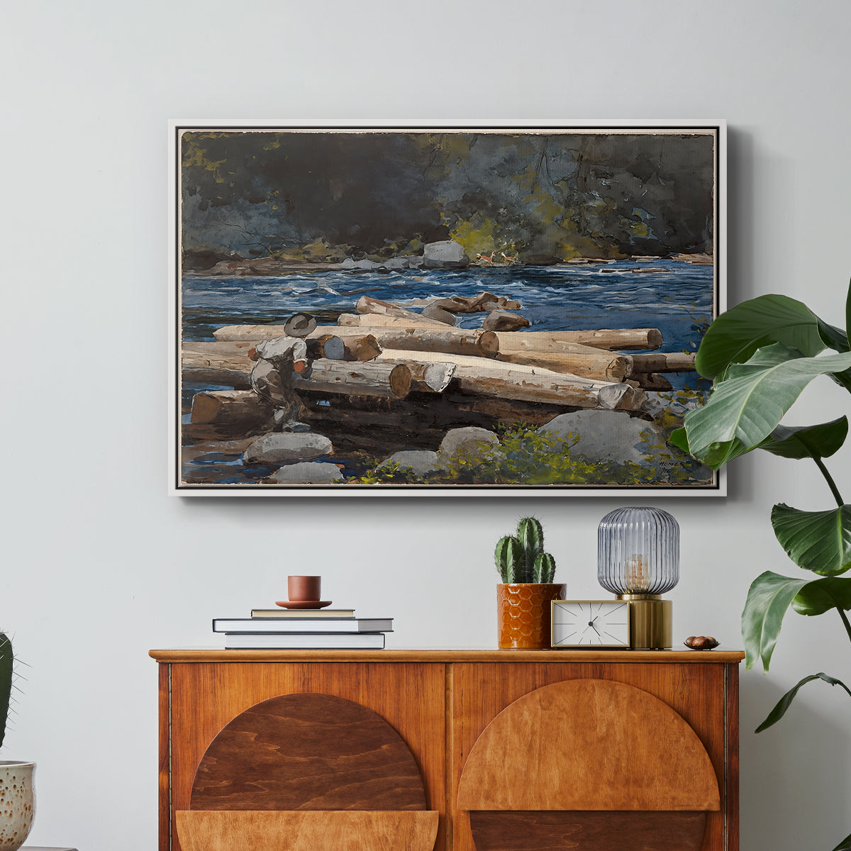 Hudson River, 1892 - Floater Framed Canvas Print