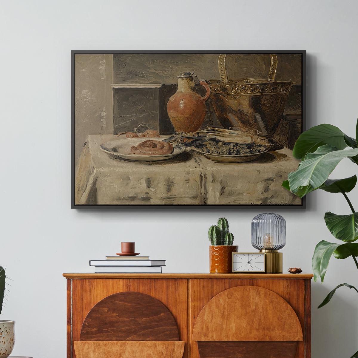 Still Life with Jar, c. 1881-1885 - Floater Framed Canvas Print