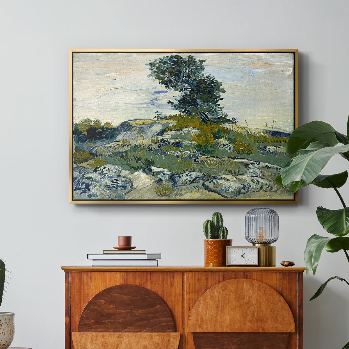 The Rocks, 1888 - Floater Framed Canvas Print