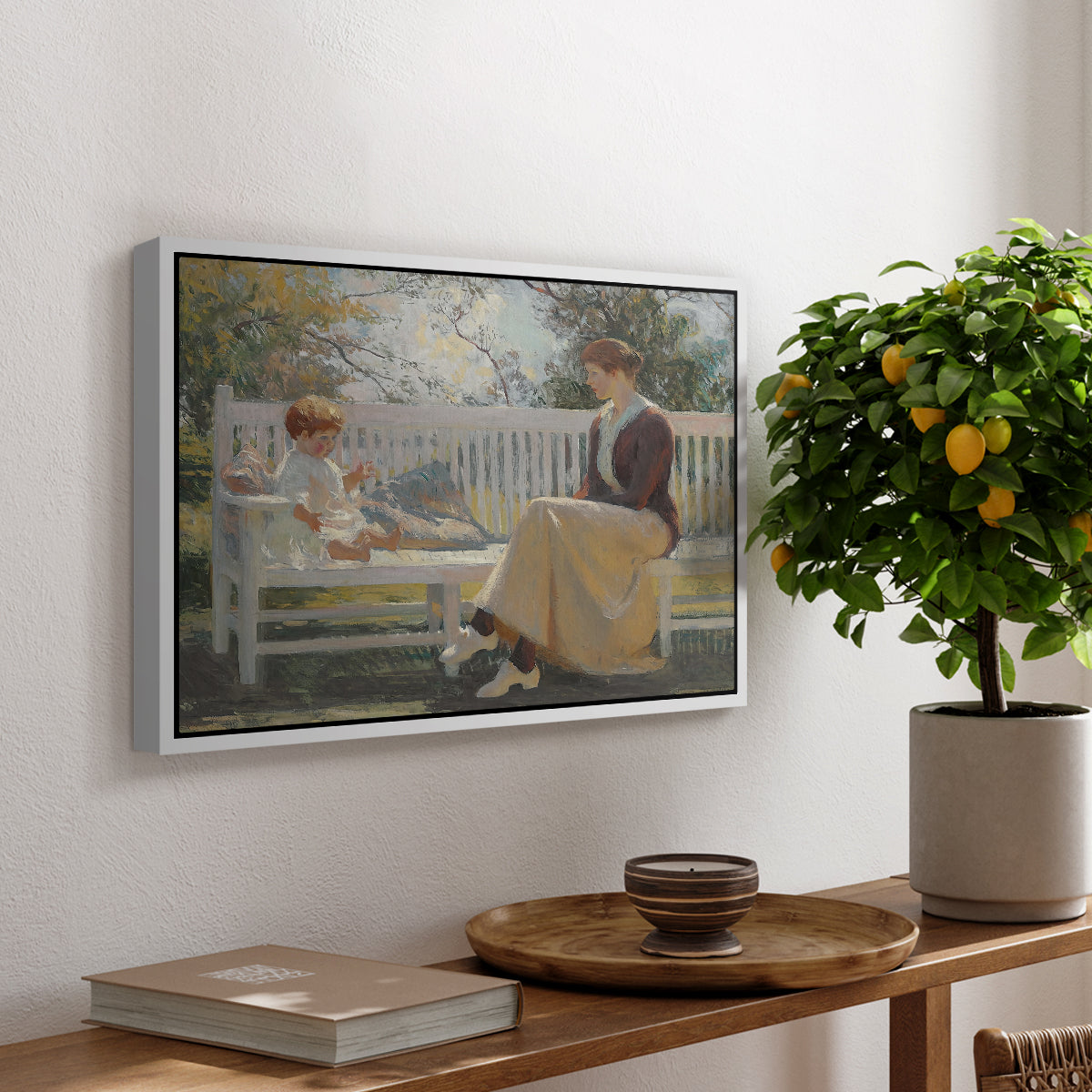 Eleanor and Benny, 1916 - Floater Framed Canvas Print