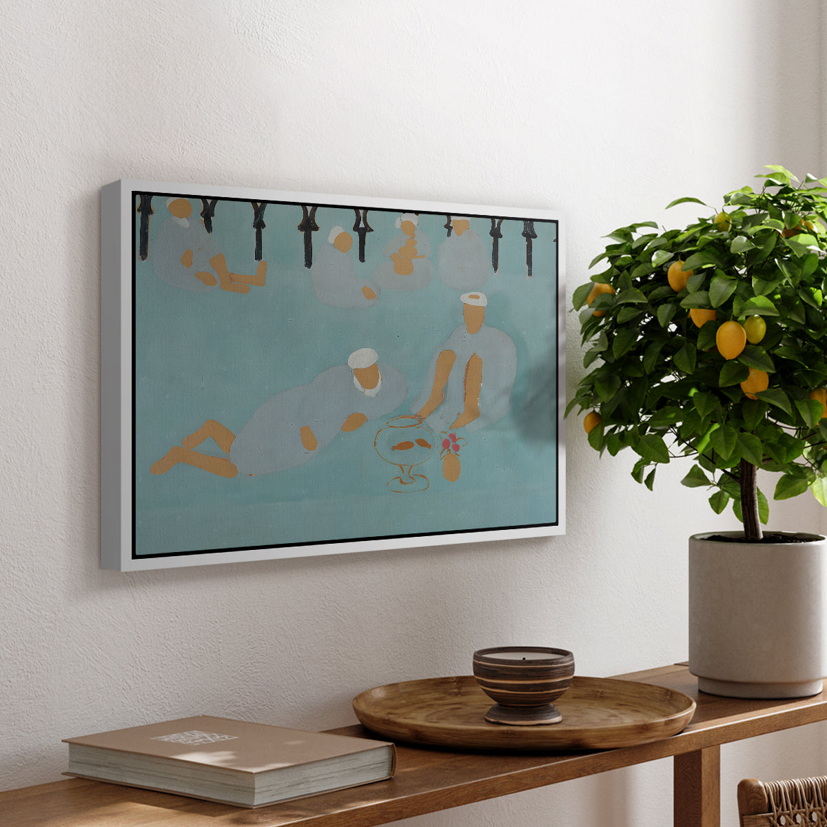 Arab Coffeehouse (Le café Maure), 1913 - Floater Framed Canvas Print