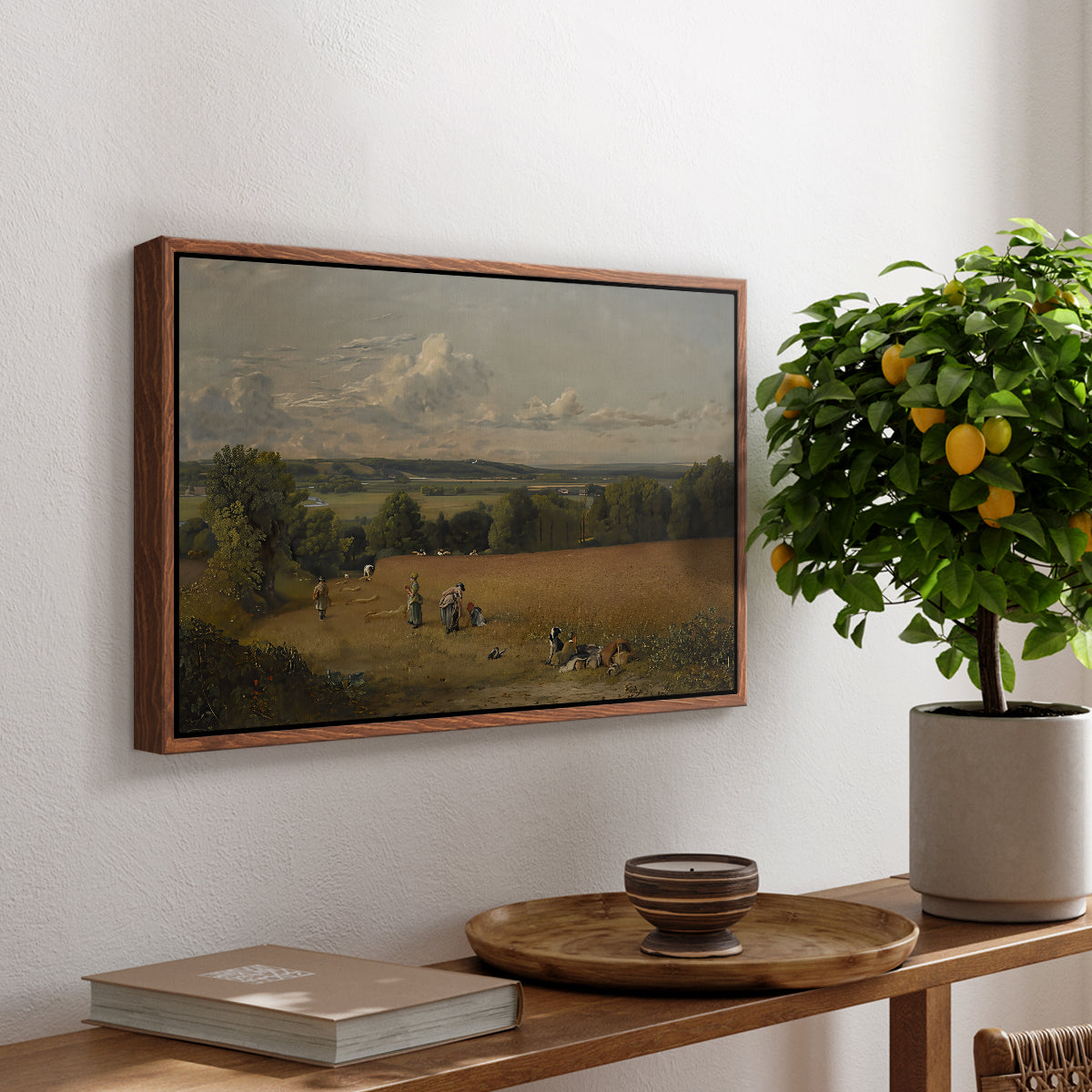 The Wheat Field, 1816 - Floater Framed Canvas Print