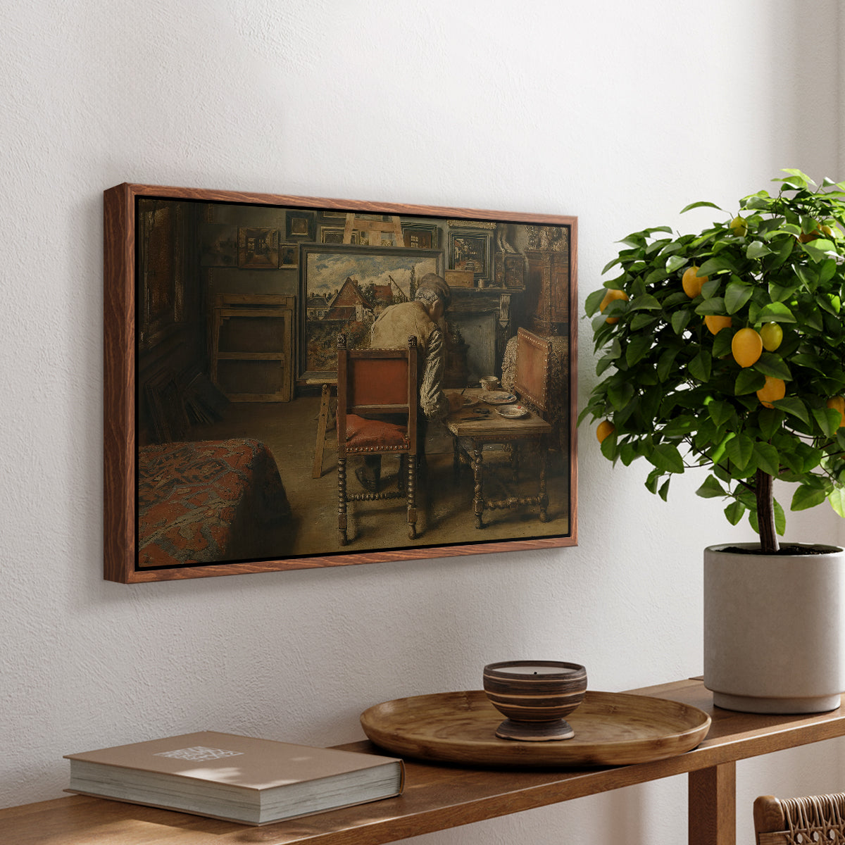The Retoucher (The Restorer), 1876 - Floater Framed Canvas Print