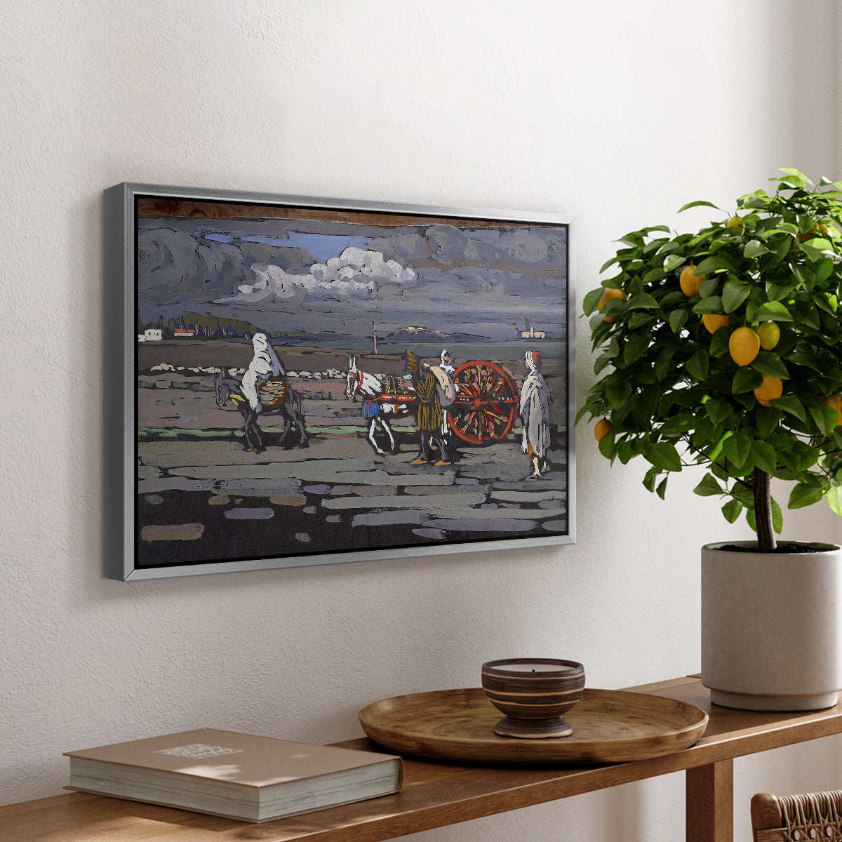 Country Road (Landstrasse), 1905 - Floater Framed Canvas Print
