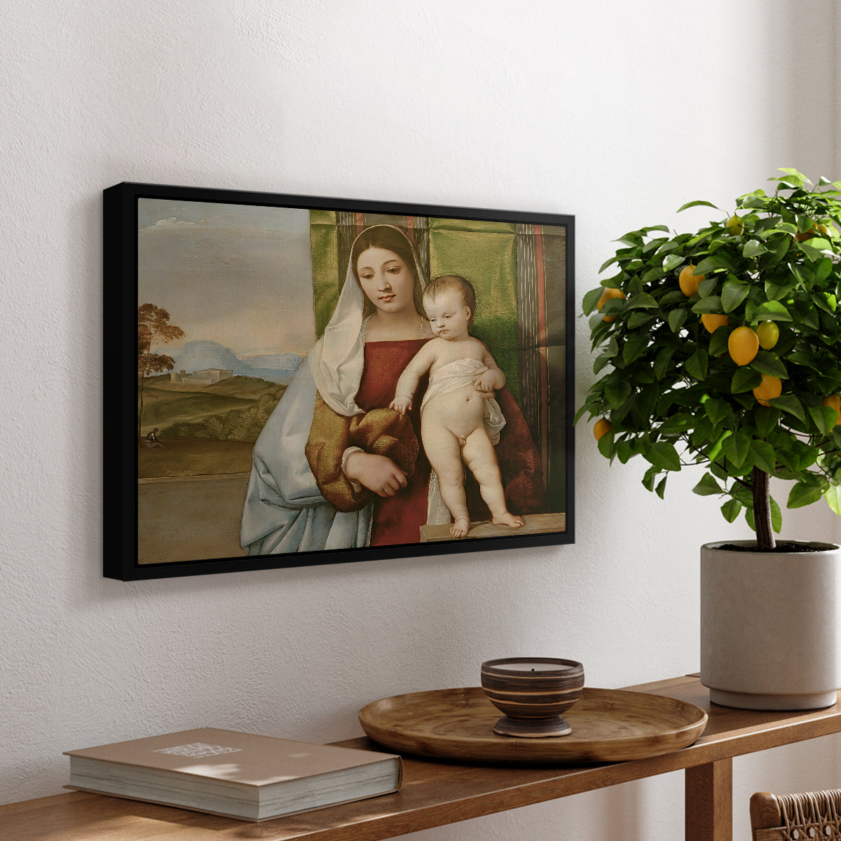 The Gypsy Madonna (La Zingarella), c. 1510-1511 - Floater Framed Canvas Print