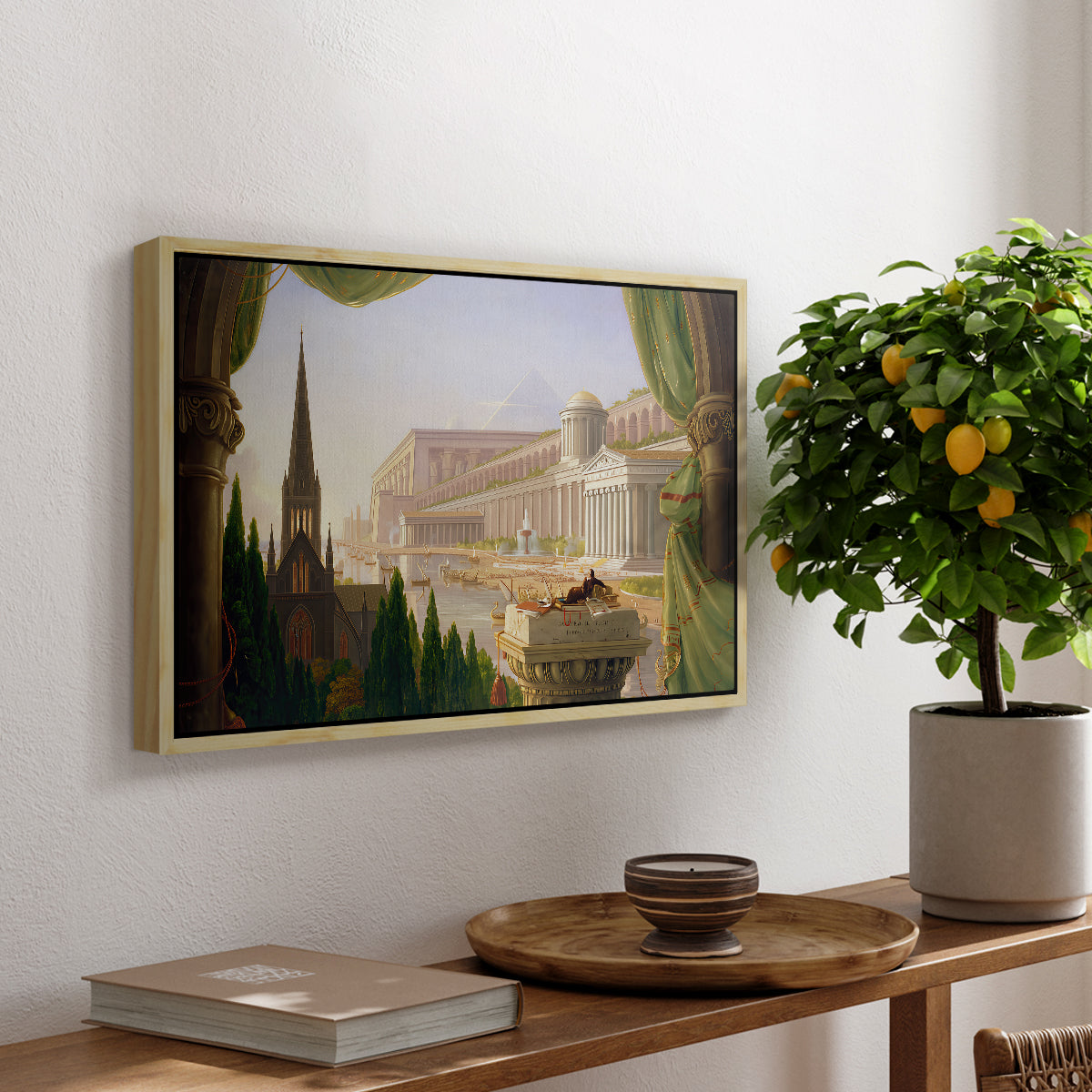 The Architect's Dream, 1840 - Floater Framed Canvas Print