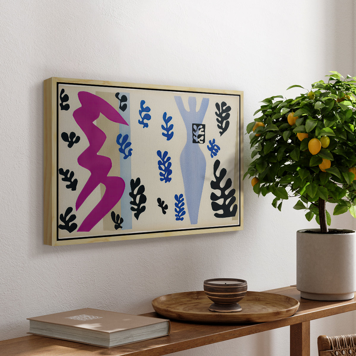 The Knife Thrower (Le lanceur de couteaux), from Jazz, 1947 - Floater Framed Canvas Print
