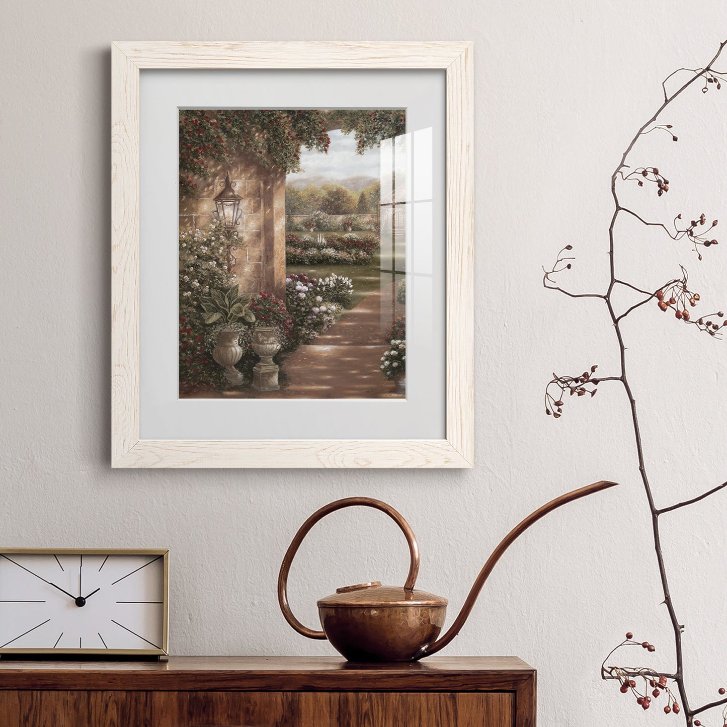 Evening in the Conservatory - Premium Framed Print - Distressed Barnwood Frame - Ready to Hang