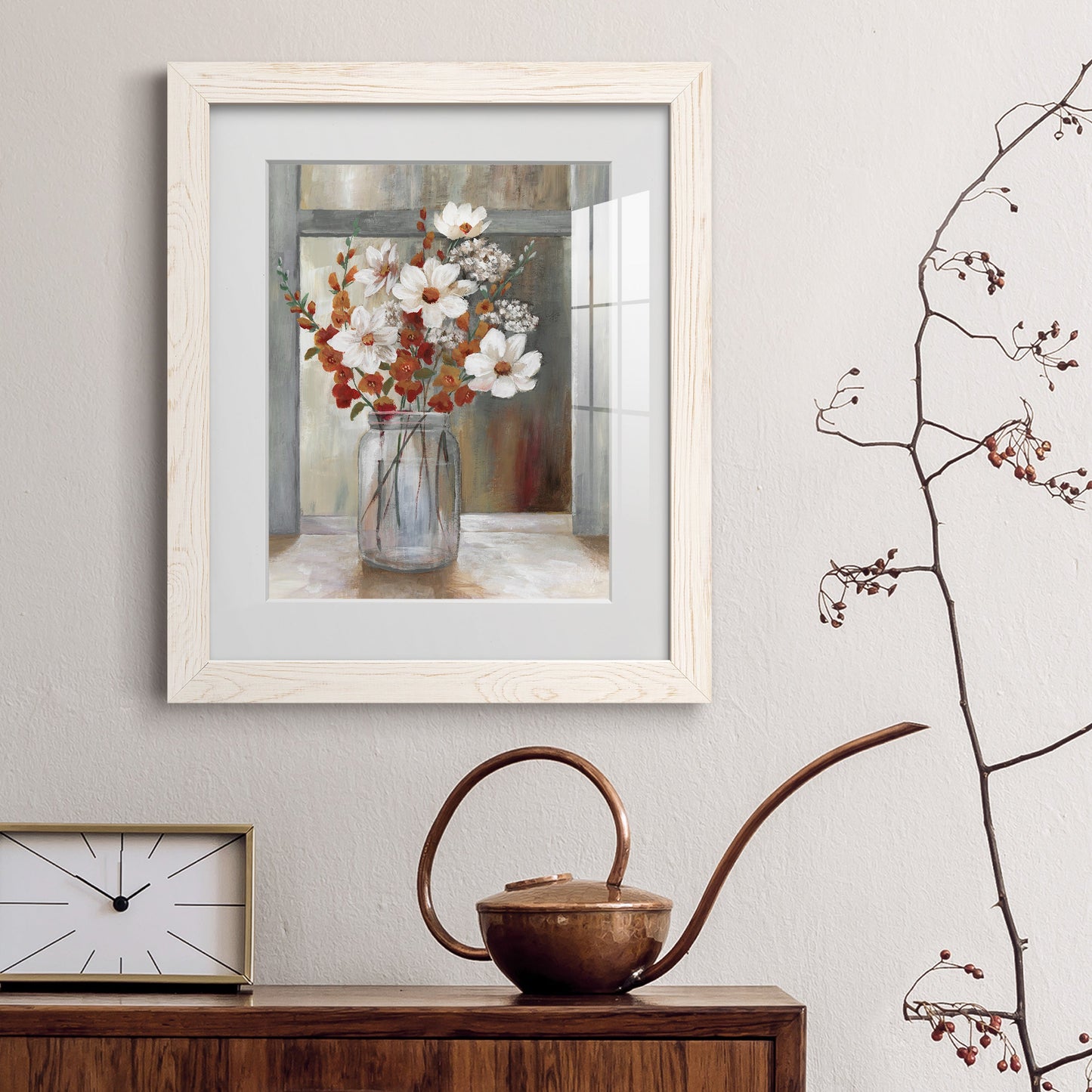 Autumn Spray - Barnwood Framed Art Print
