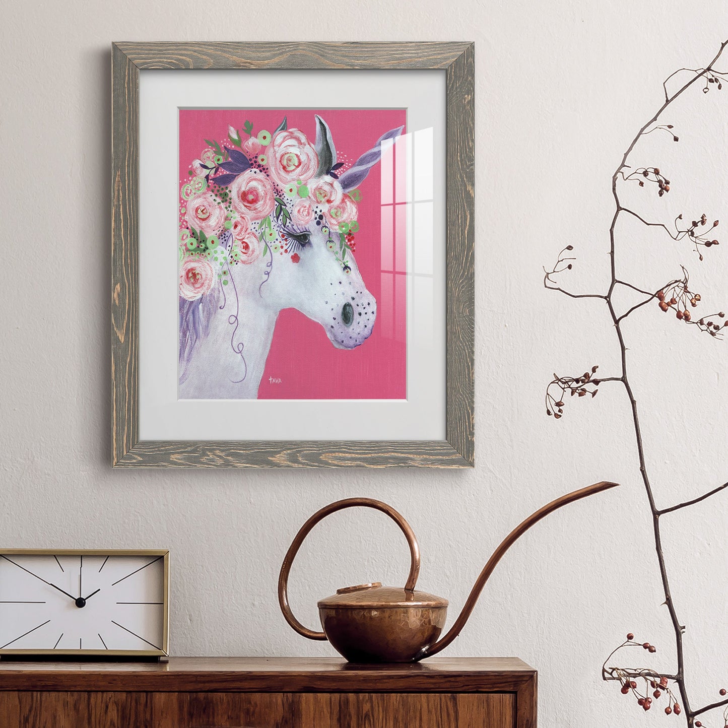 Unicorn II - Premium Framed Print - Distressed Barnwood Frame - Ready to Hang