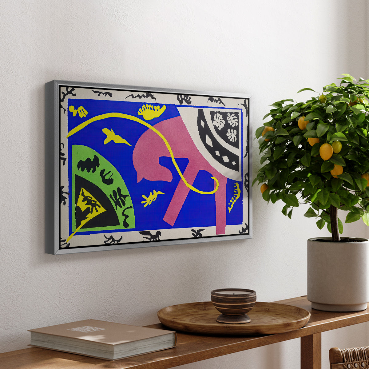 The Horse, the Rider and the Clown, from Jazz, 1947 - Floater Framed Canvas Print