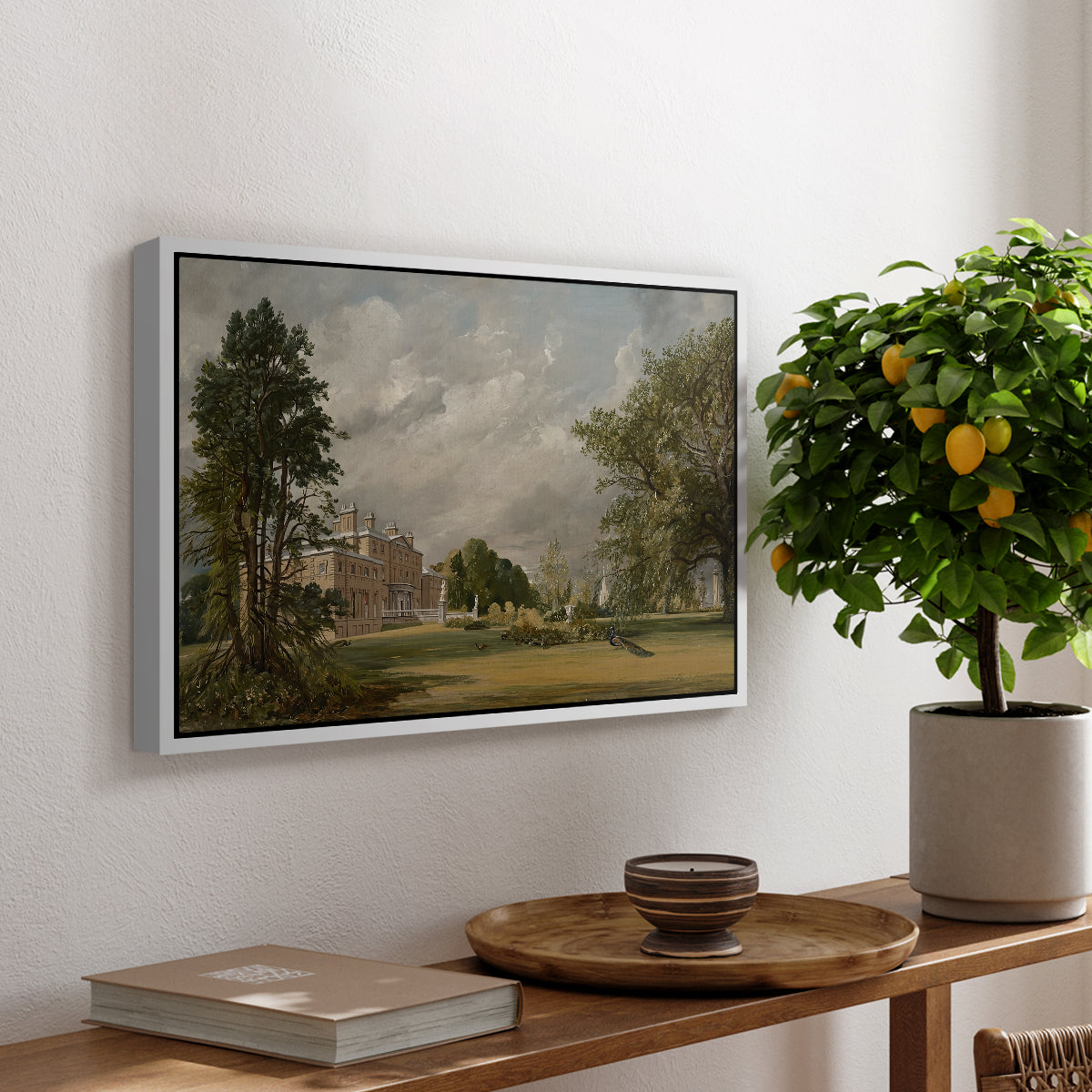 Malvern Hall, 1821 - Floater Framed Canvas Print