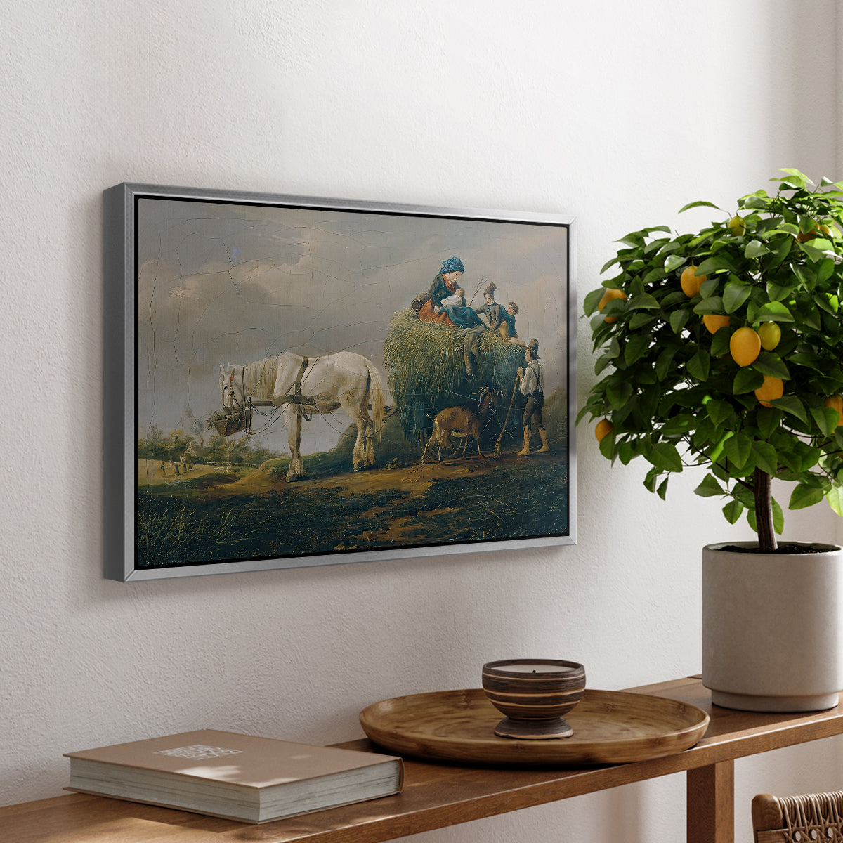 The Hay Wagon (Der Heuwagen), 1824 - Floater Framed Canvas Print