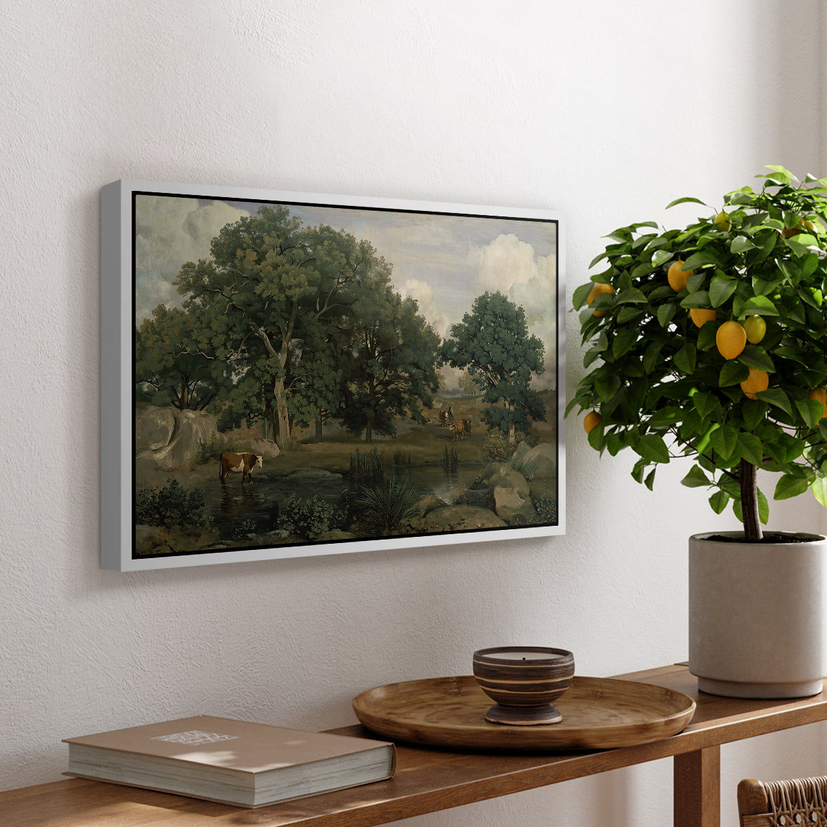 Forest of Fontainebleau, 1846 - Floater Framed Canvas Print