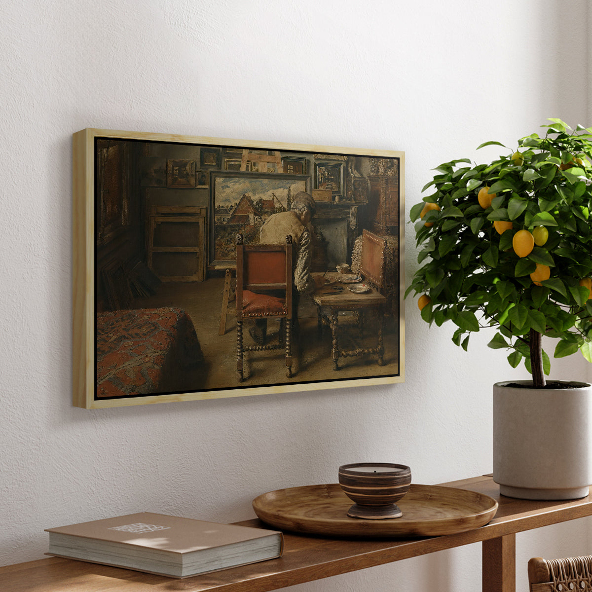 The Retoucher (The Restorer), 1876 - Floater Framed Canvas Print