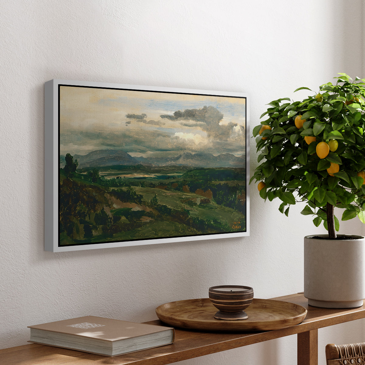 Civita Castellana, c. 1860s - Floater Framed Canvas Print