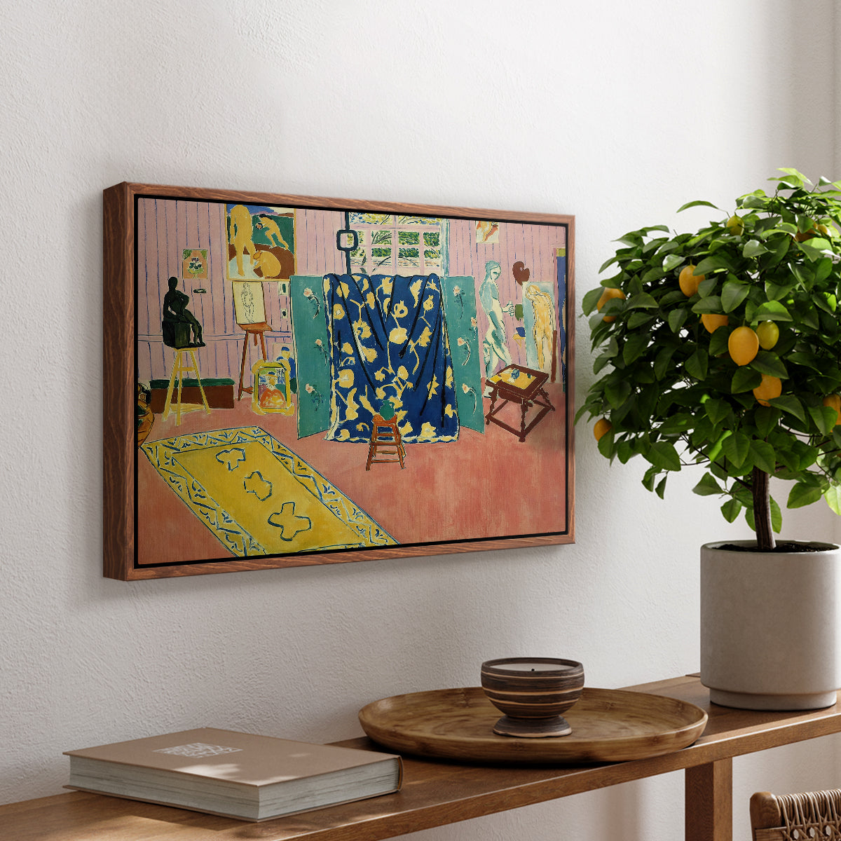 The Pink Studio (L'Atelier Rose), 1911 - Floater Framed Canvas Print