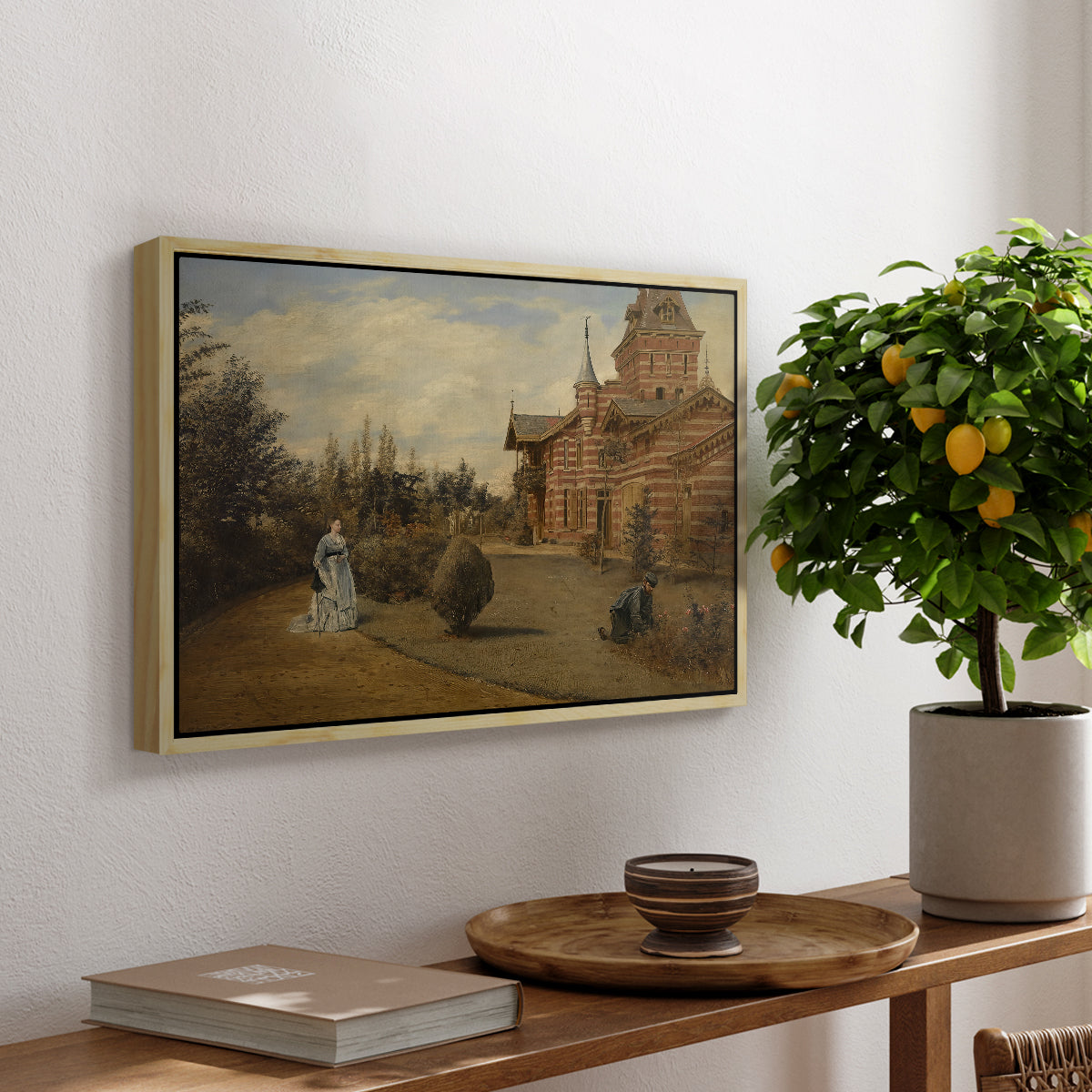 The Country House of Gustave Coûteaux, 1871 - Floater Framed Canvas Print