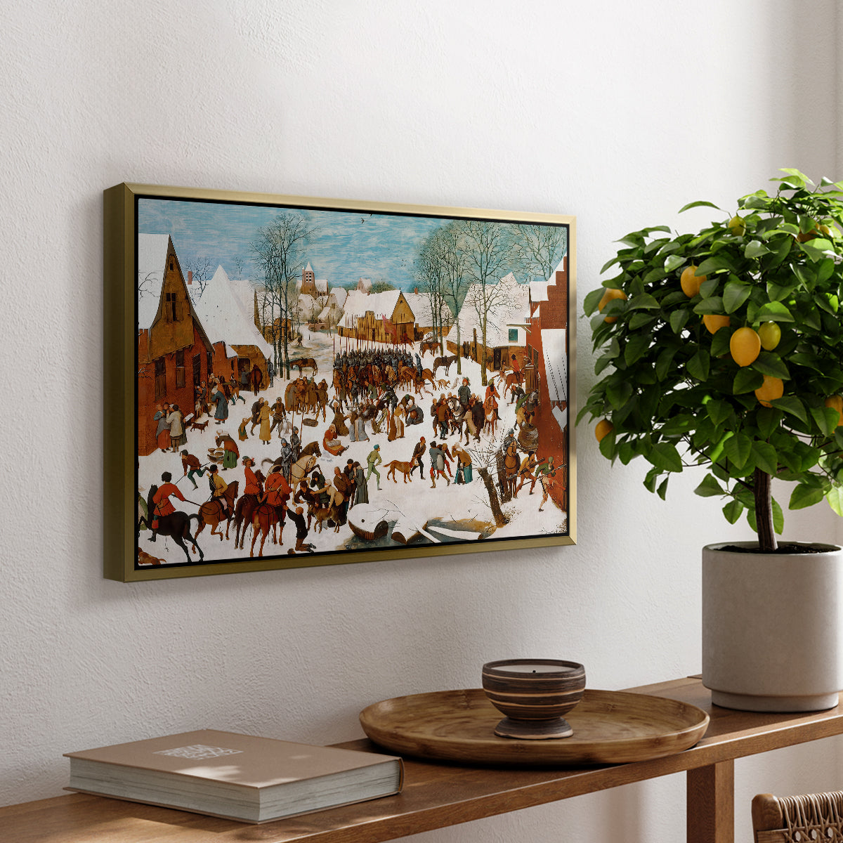 Massacre of the Innocents, c. 1565-1567 - Floater Framed Canvas Print