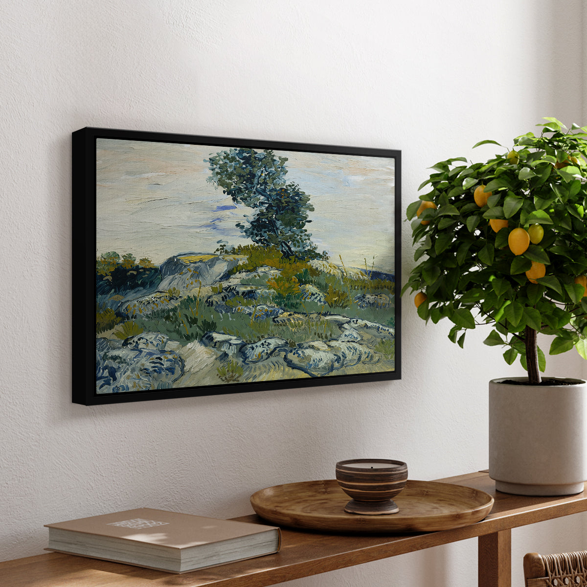The Rocks, 1888 - Floater Framed Canvas Print