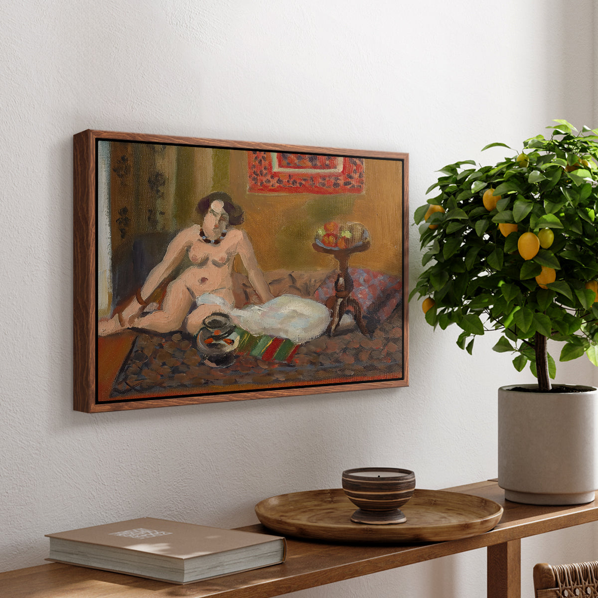 Nude with Goldfish (Nu aux poissons rouges), c. 1922 - Floater Framed Canvas Print