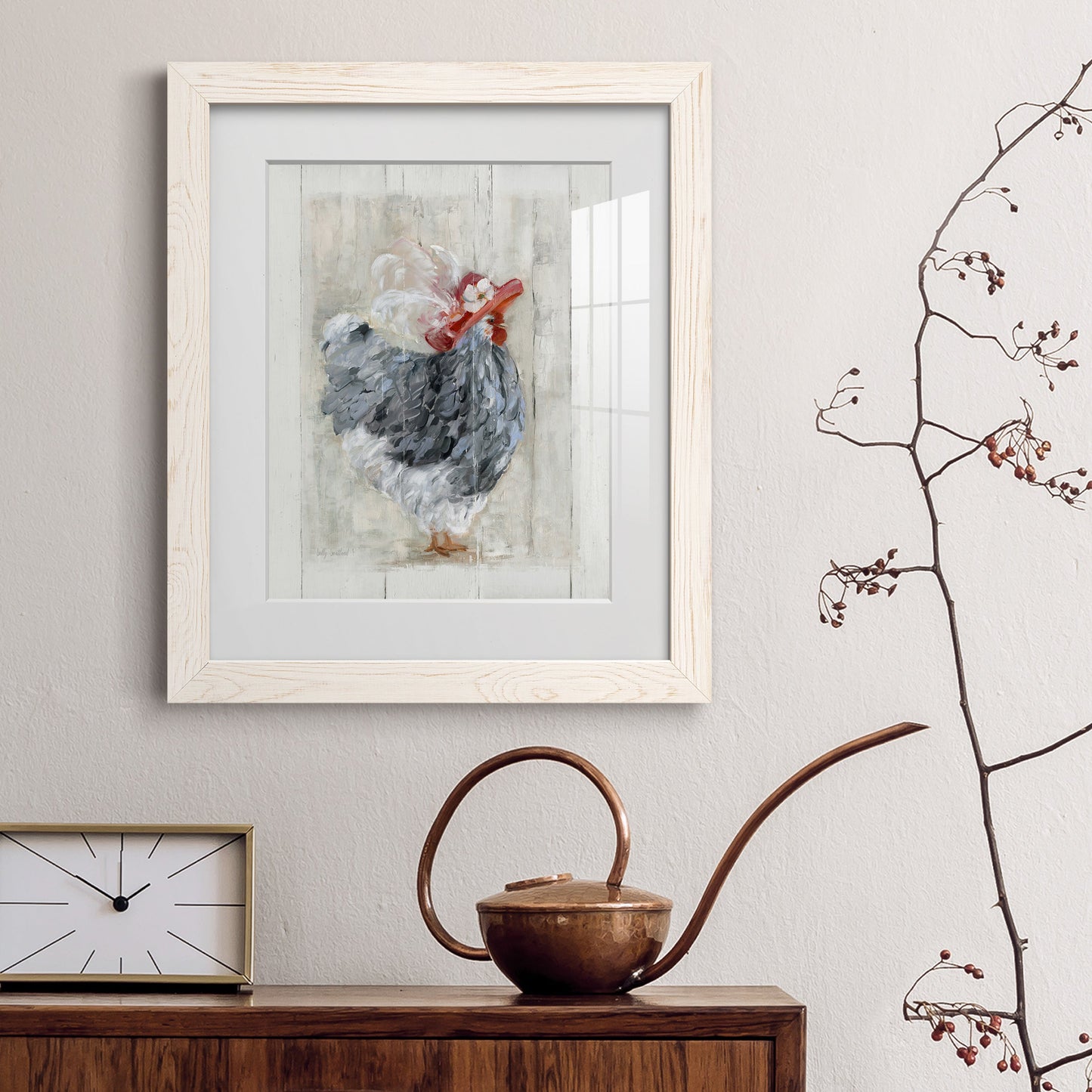 Sunday Best Hen - Premium Framed Print - Distressed Barnwood Frame - Ready to Hang