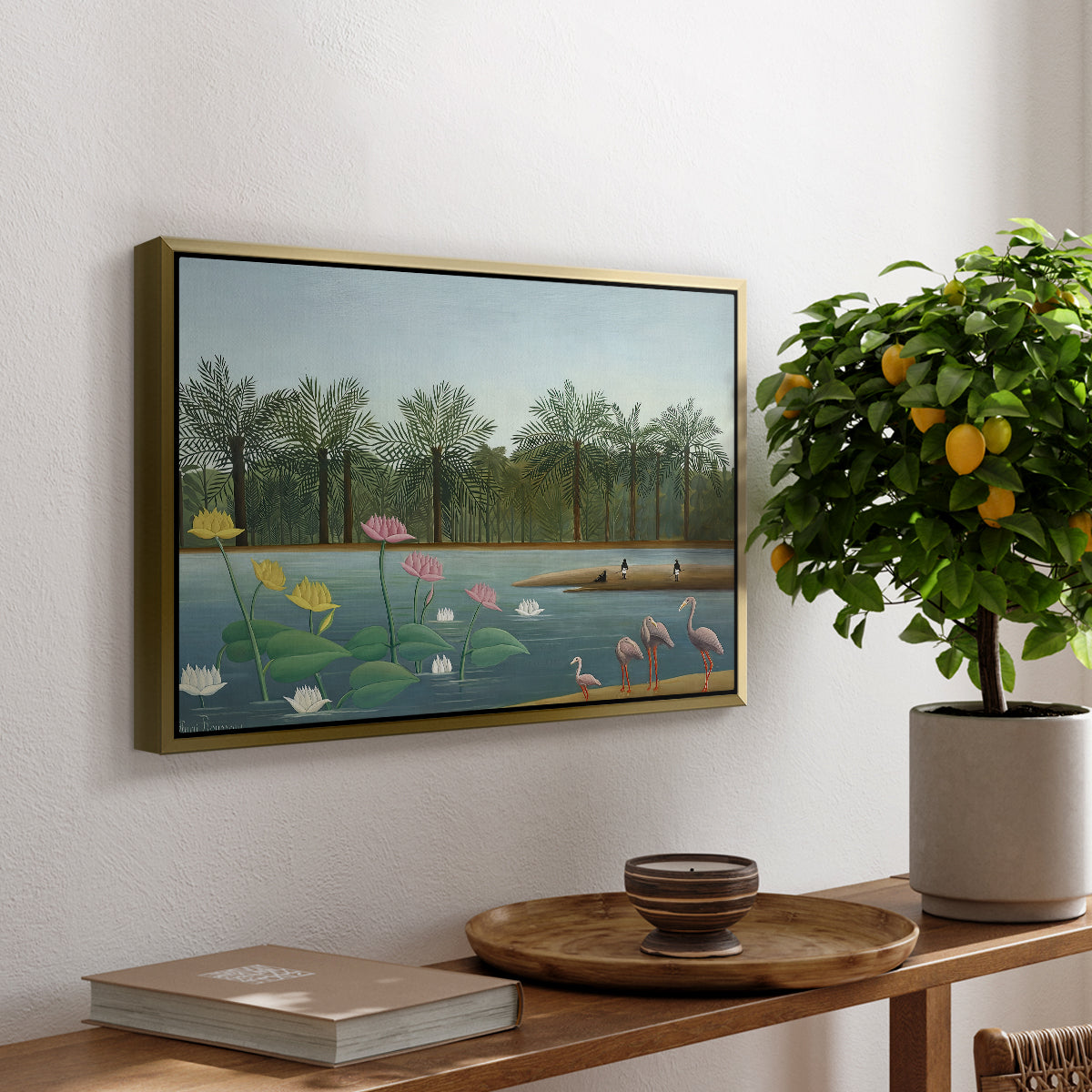 The Flamingoes (Les Flamants), 1907 - Floater Framed Canvas Print