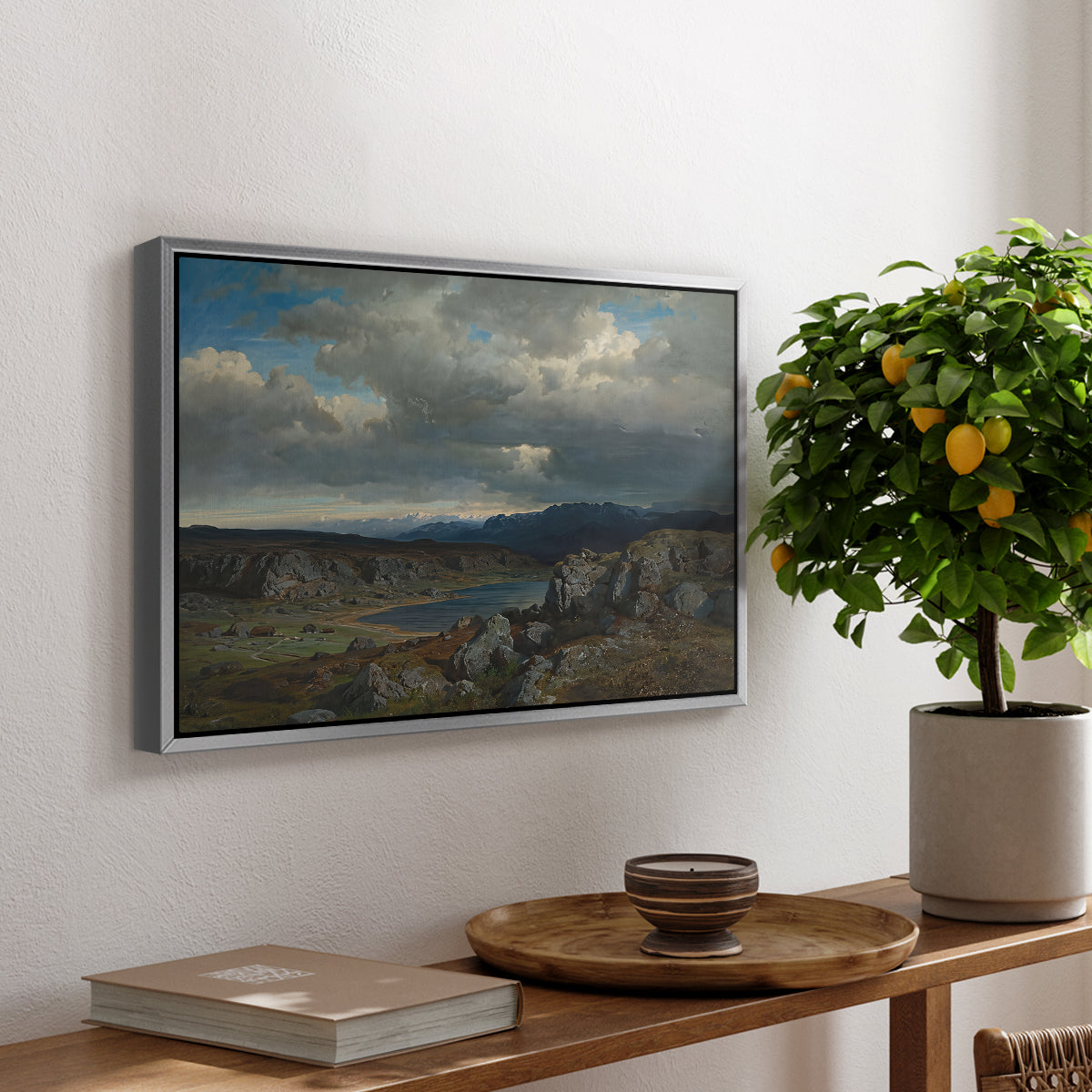 Norwegian Highlands, 1857 - Floater Framed Canvas Print