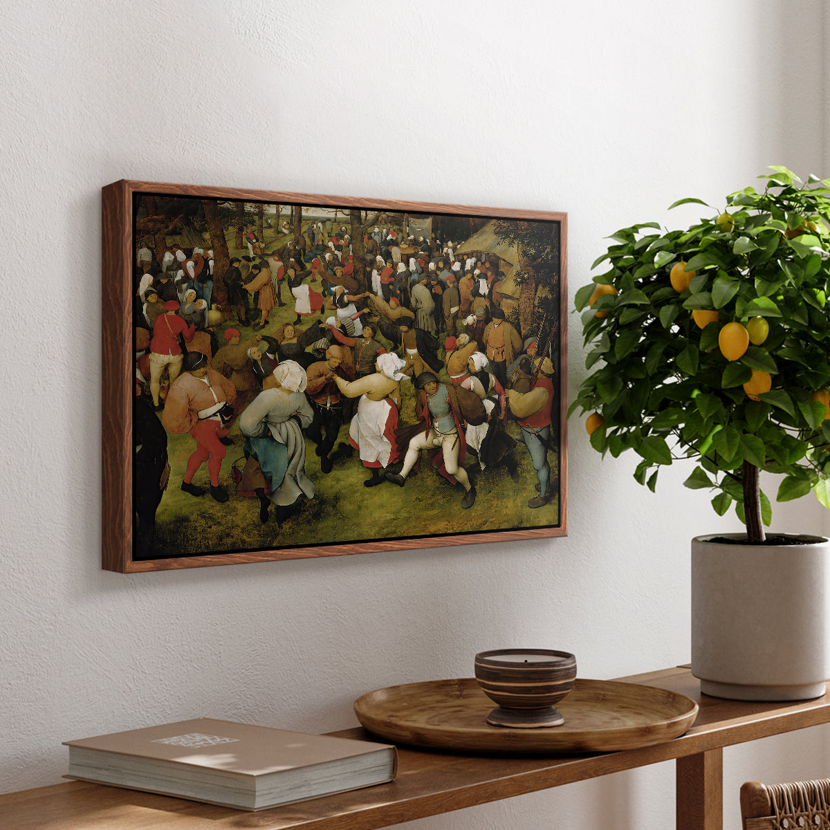 The Wedding Dance, c. 1566 - Floater Framed Canvas Print