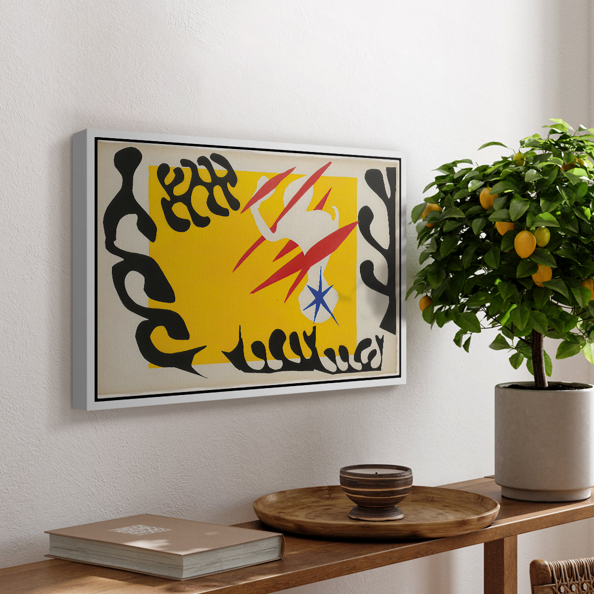 The Nightmare of the White Elephant, from Jazz, 1947 - Floater Framed Canvas Print