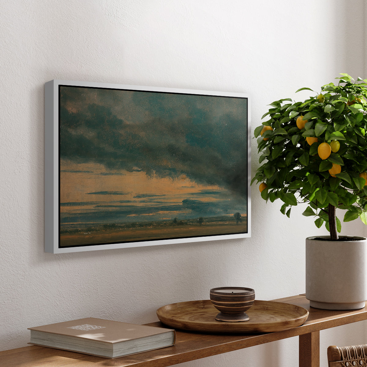 Cloud Study, c. 1821 - Floater Framed Canvas Print