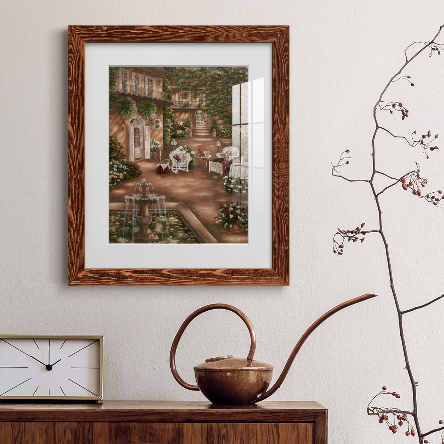 Evening Cocktails I - Premium Framed Print - Distressed Barnwood Frame - Ready to Hang