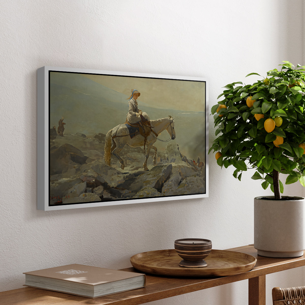 The Bridle Path, White Mountains, 1868 - Floater Framed Canvas Print